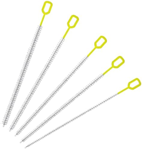 Extra Long 10 Inch Straw Cleaner Brush, Heavy Duty Thin Bristle Straw Brushes by BRUSHFAMILY