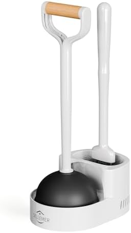 Sellemer Toilet Brush and Plunger Set, Curved Head by Sellemer