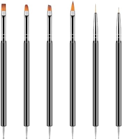 Artdone Nail Art Dotting Tools 6PCS Double-ended Brushes Kit Gel Polish by Artdone