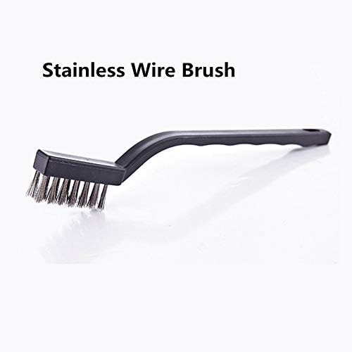 YiwerDer 12PCS Mini Wire Brushes, Stainless Steel & Brass Brush Set, Curved - Image 5