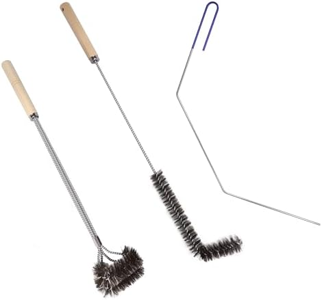 3 PCS Fryer Cleaning Tools, Deep Fryer Stainless Steel L-Shaped Brush, Cleanout by Unknown