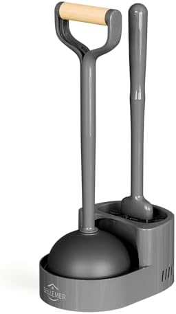 Sellemer Toilet Brush and Plunger Set, Curved Head by Sellemer