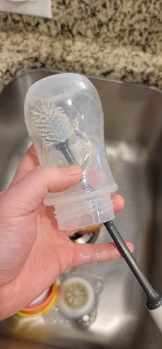 Iconikal 2-Pack Silicone Bottle Brush 12" Gray Flexible Non-Scratch Cleaner - Image 4