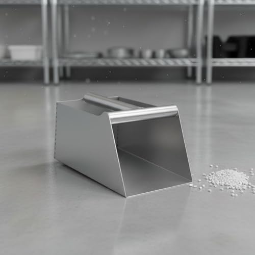 Almencla Stainless Steel Dustpan Heavy Duty Cleaning Tool Metal Debris Remover - Image 4