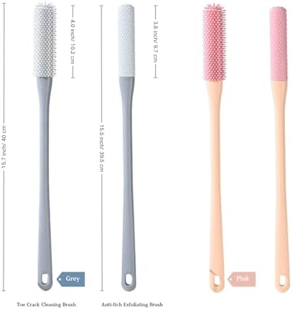 Toe Cleaning Brush with 15.7" Long Handle, Foot Scrubber in Shower - Image 3