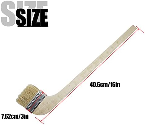 Wooden Handled Hog Bristle Radiator Right Angle Bend Paint Brush - Image 2