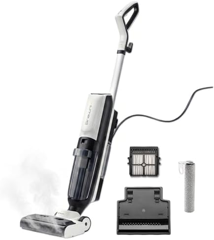 Wet Dry Vacuum and Mop for Hard Floors | Digital Display | Great for Sticky by Brawnix