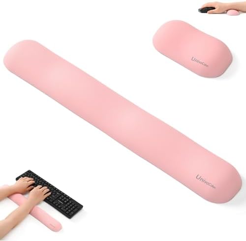 UnivoColors Design-Wave Set of Wrist Rest, Artificial Sheepskin+Memory by UnivoColors