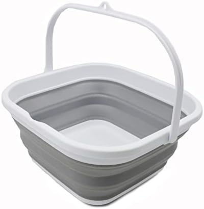 SAMMART 5.5L Collapsible Plastic Square Bucket by SAMMART
