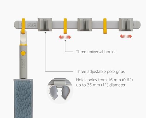 Joseph Joseph CleanTech Wall Mounted Mop & Broom Organizer - Image 5