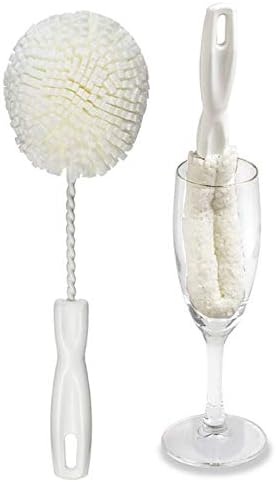 Set of 2 Crystal Stemware & Goblet Glass Cleaning Brush Kit by THEFRYOILSAVERCOMPANY