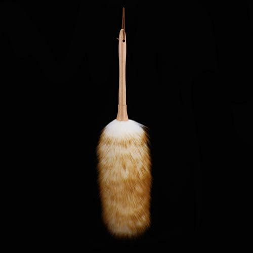 Lambswool Duster Soft Wool Dust Cleaner Wooden Handle Reusable Easy to Clean - Image 4