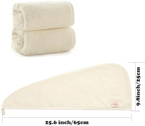 M-bestl 2 Pack Microfiber Hair Towel Wrap - Image 5
