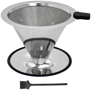 Pour Over Coffee Dripper Dual Stainless Steel Reusable Filter Coffee Maker by Unknown