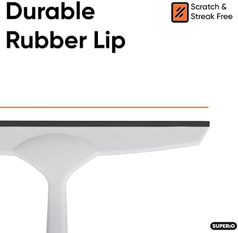 Superio Rubber Squeegee Grey 10", Streak Free All Purpose Window Squeegee - Image 3