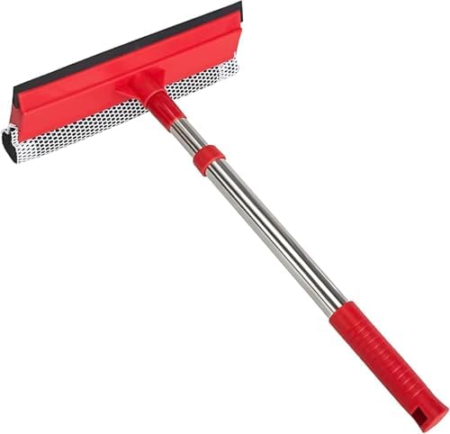 Professional Standard Window Squeegee, 2-in-1 Window Cleaner Sponge and Soft by Loulicia
