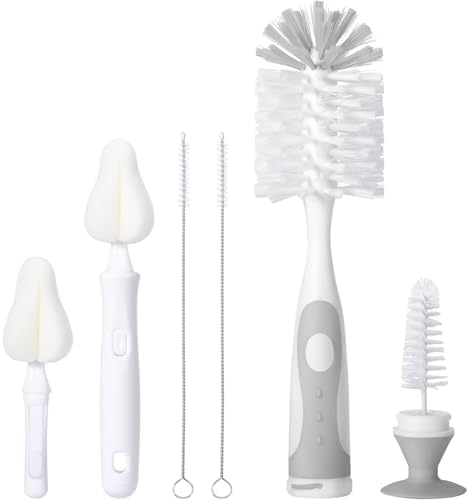 Upright Baby Bottle Brush Set, Concealed Detail Cleaner, Wash Tool by CAREBABYMORE
