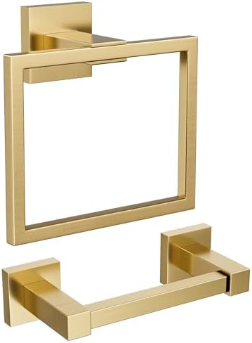 FORIOUS Toilet Paper Holder and Towel Ring Set, Bathroom Accessories Set by FORIOUS