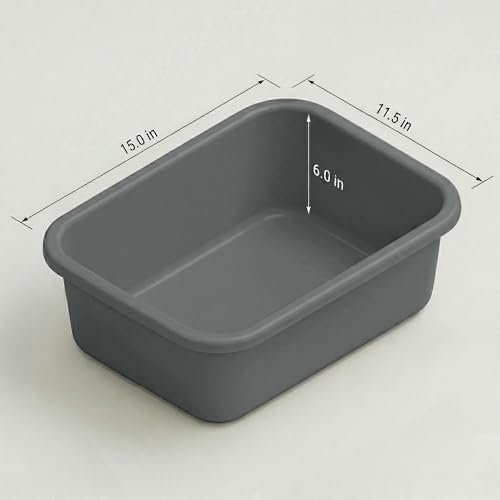DecorRack 2 Plastic Wash Basins, Large 10 Quart Graduated Bucket, Portable - Image 2