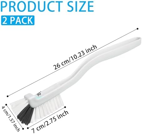 GTOTd Kitchen Right Angle Scrub Grout Small Cleaning Brush（2 Pack） - Image 2