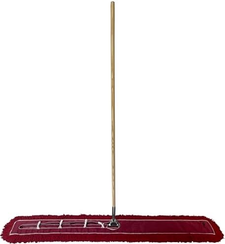Industrial Dust Mop Kit – Includes 60 Inch Red Twisted Closed Loop Mop Head - Image 2