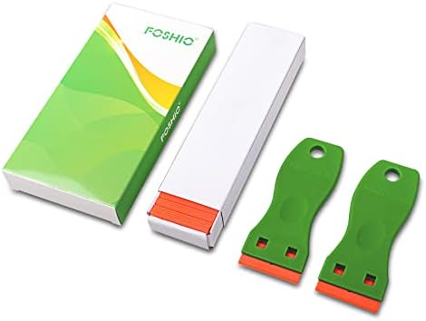 FOSHIO 2PCS Green Plastic Razor Sticker Remover Paint Scrapers - Image 2