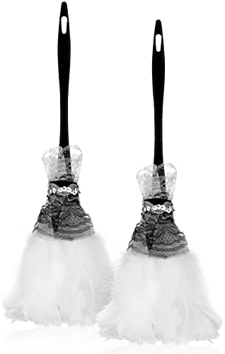 Cindeer 2 Pcs Feather Duster Halloween French Maid Accessory Feather Duster by Cindeer
