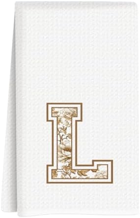 Chinoiserie Initial Kitchen Towels, Personalized Kitchen Towels, Personalized by Unknown