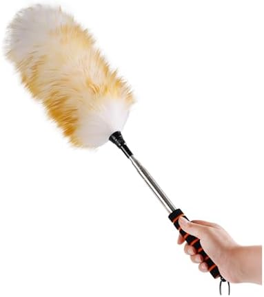Lambswool Extendable Cleaning Duster 26-64 Inch, Anti-Static Wall Duster Cleaner by Greenfeather