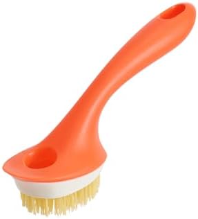 Dish Brush with Handle, Dish Scrubber Brush Set with Built-in Scraper Flush by Unknown
