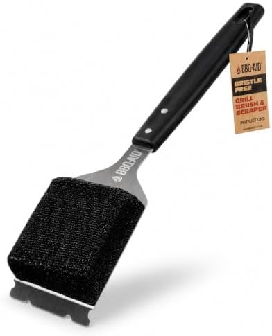 Bristle Free Grill Brush Cleaner and Scraper by BBQ-AID