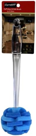 Soft Touch Kitchen Glassware Multi-Purpose Sponge Puff Dish Brush 11.5" - Image 2