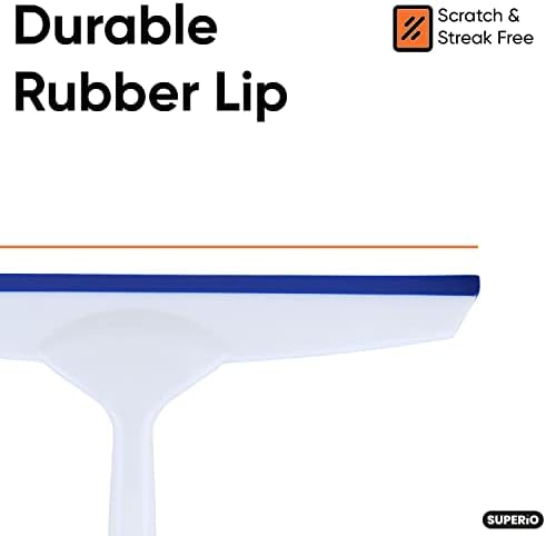 Superio Rubber Squeegee Blue 10", Streak Free All Purpose Window Squeegee - Image 3