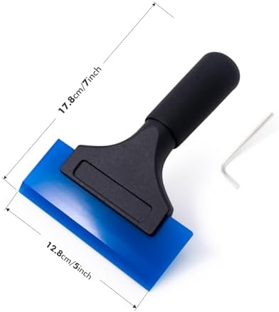 FOSHIO 1 Pack Rubber Water Blade Shower Squeegee Scraper Mirror Glass Wiper - Image 2