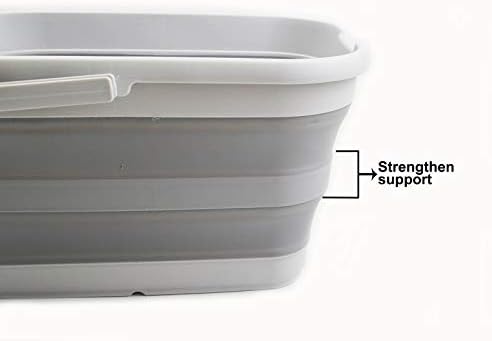 SAMMART 12L Collapsible Rectangular Handy Bucket/Multiuse Foldable Water Pail - Image 4