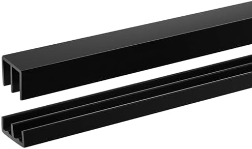 Landical 1 Set 4 ft Long Plastic Sliding Cabinet Door Track Hardware Set by Landical