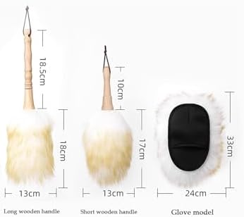 Wool Duster, Long Handle Duster, Wool Lambswool Cleaning Brush Duster, Wool - Image 6