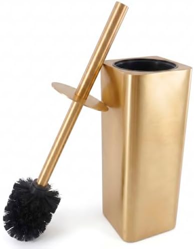 Gold Toilet Brush and Holder Set, Detachable Long Handle by Novsix
