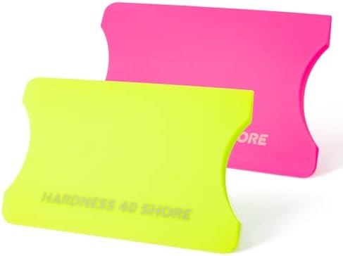 FOSHIO 2 Pack Squeegee for Vinyl – Green 40° Soft Hardness & Magenta 60° by FOSHIO