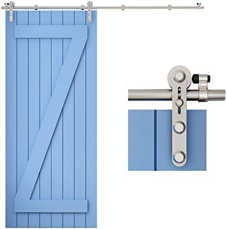 TSMST 6.6FT Sliding Barn Door Hardware Kit, Stainless Steel Heavy Duty Sturdy by TSMST