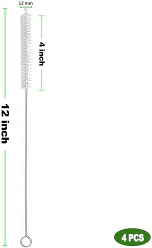 Straw Cleaner Brush Extra Long 12 Inch，Straw Brush Cleaner Stainless Steel - Image 2