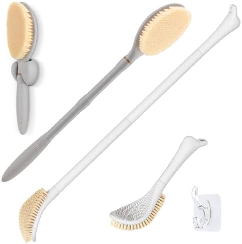 Foot Brush & Back Scrubber Set, 27.5''Adjustable Foot Scrubber by GEENOA