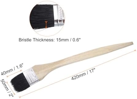 uxcell 3pcs Bent Radiator Paint Brush 2" Width Curved Wall Paint Soft Bristle - Image 2