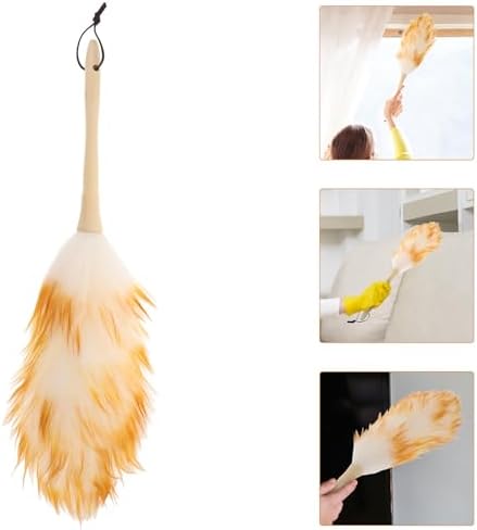 Lambswool Duster with Wood Handle, Small Dusting Brush - Image 7