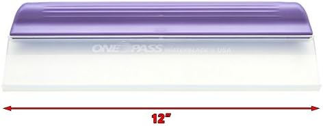 One Pass Classic 12" Waterblade Silicone T-Bar Squeegee Purple - Image 4