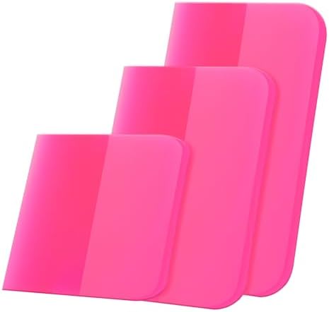 Trinkrittey 3 Pcs Pink Car TPU Rubber Squeegee, Anti-Scratch by Unknown