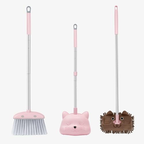 28'' Kids Mini Broom with Dustpan & Mop Set by Bluocean
