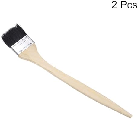 uxcell 2pcs Bent Radiator Paint Brush 2" Width Curved Wall Paint Soft Bristle - Image 3