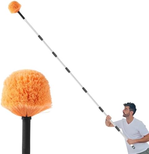 Cobweb Duster with Extension Pole - 9 FT Adjustment Spider Web Brush by Unknown