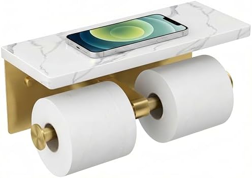 FORIOUS Double Marble Toilet Paper Holder by FORIOUS